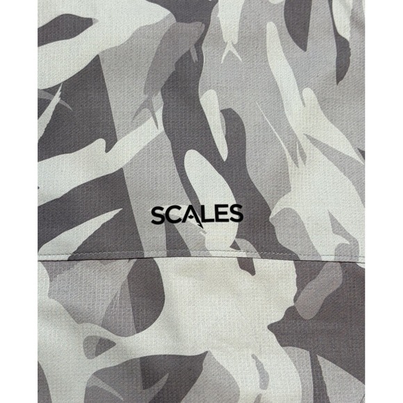 Scales Mens Gray Animal Print Full Zip Jacket Long Sleeve Medium Outdoors - Picture 4 of 8